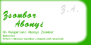 zsombor abonyi business card